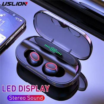 

TWS Bluetooth 5.0 Earphones with Charging Box Wireless Headphone 8D Stereo Sports Waterproof Earbuds Headsets With Microphone
