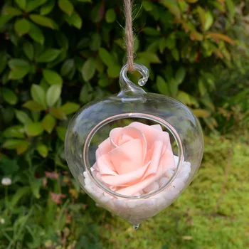 

Diameter=8cm 16pcs/pack Onion Shaped Glass Terrarium Vase Home Decorative Wedding Decoration Glass Pendant Friend Gift