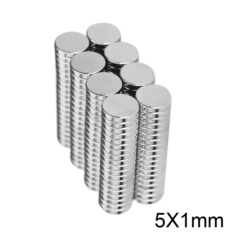 Magnets 5x1 mm Neodymium Disc small strong thin round craft magnet 5mm dia x 1mm 