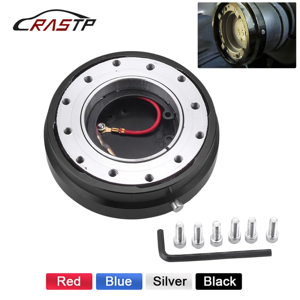 Car Red Steering Wheel Quick Release Hub Adapter Snap Off Boss Kit With screws
