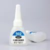 Cyanoacrylate 502 Super colle à séchage rapide, 1 pièce, adhésif fort, colle rapide, pour cuir, caoutchouc, métal, fournitures de bureau ► Photo 2/6