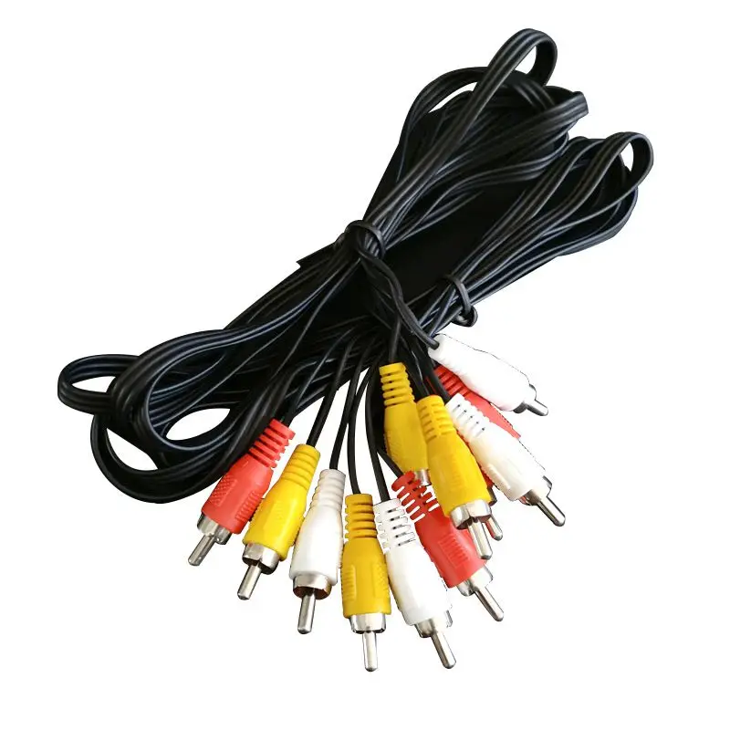 1 м 3RCA штекер на 3 RCA Мужской Аудио Видео AV кабель 3X практичные аксессуары аудио и