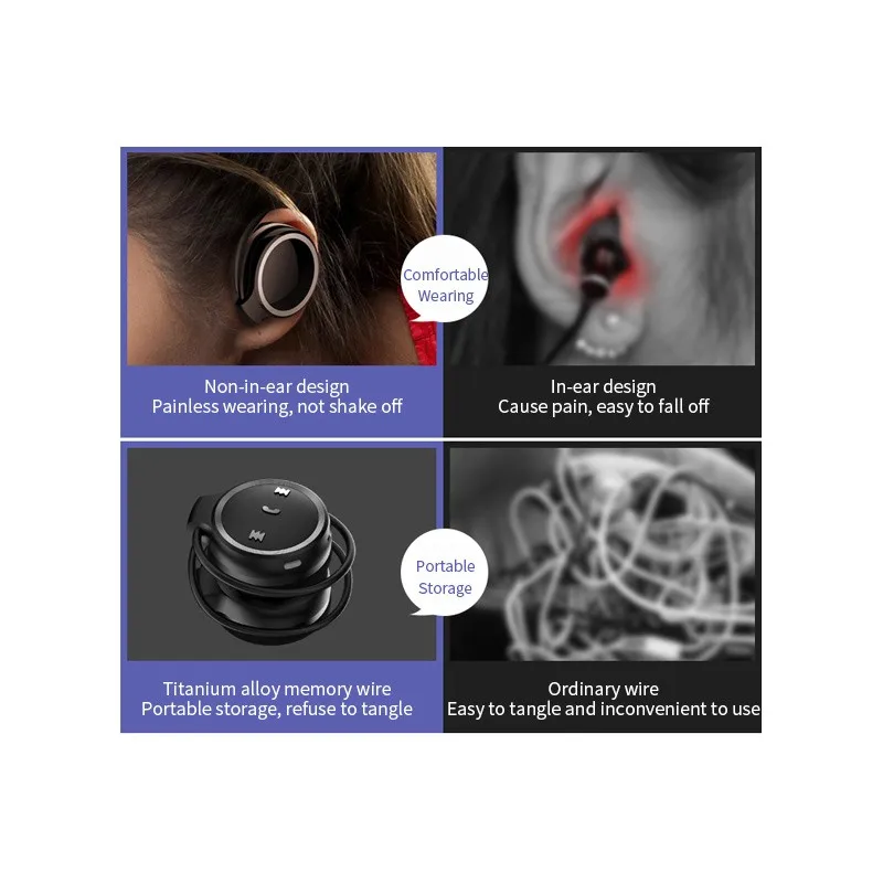 K31 5.0 Ear Hook Bluetooth Headset Sports High Battery Capacity Card Music Earphone Noise Reduction Wireless Bluetooth Headphone16