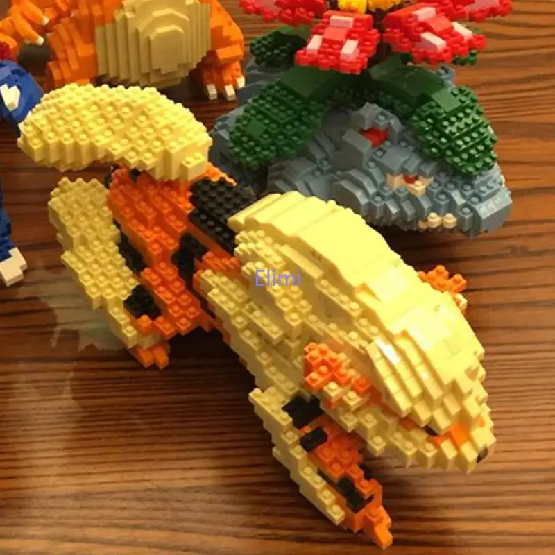 Мультяшные арканские собаки мини блоки Charizard DIY Строительные кирпичи Blastoise Дети