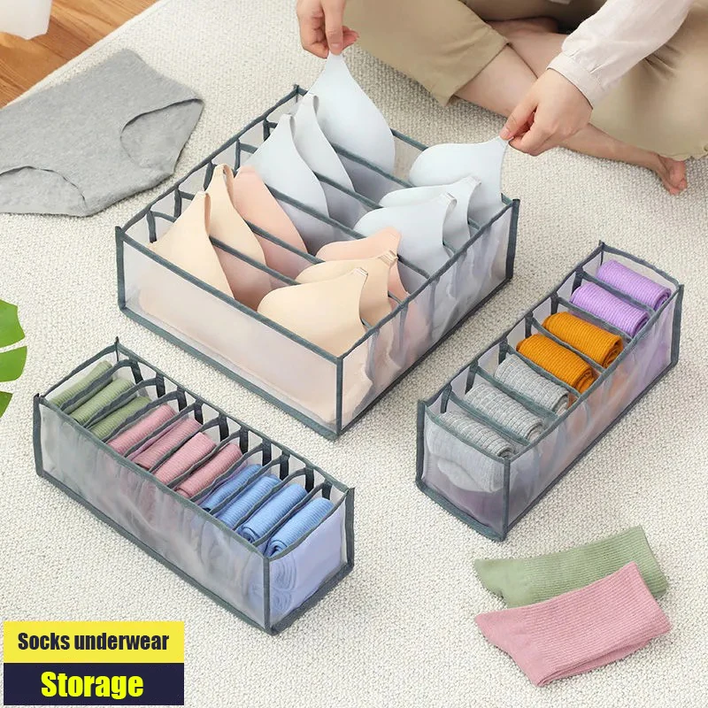 Underwear Storage Organizer for Clothes Separated Socks Shorts Bra Storage  Boxs Dormitory Closet Organizer Drawer Washable