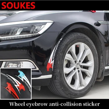 

Leopard Car wheel eyebrow Anti-collision Sticker Strip For VW Passat B5 B6 Polo Golf 4 5 Chevrolet Cruze Lada Granta RAM Jeep