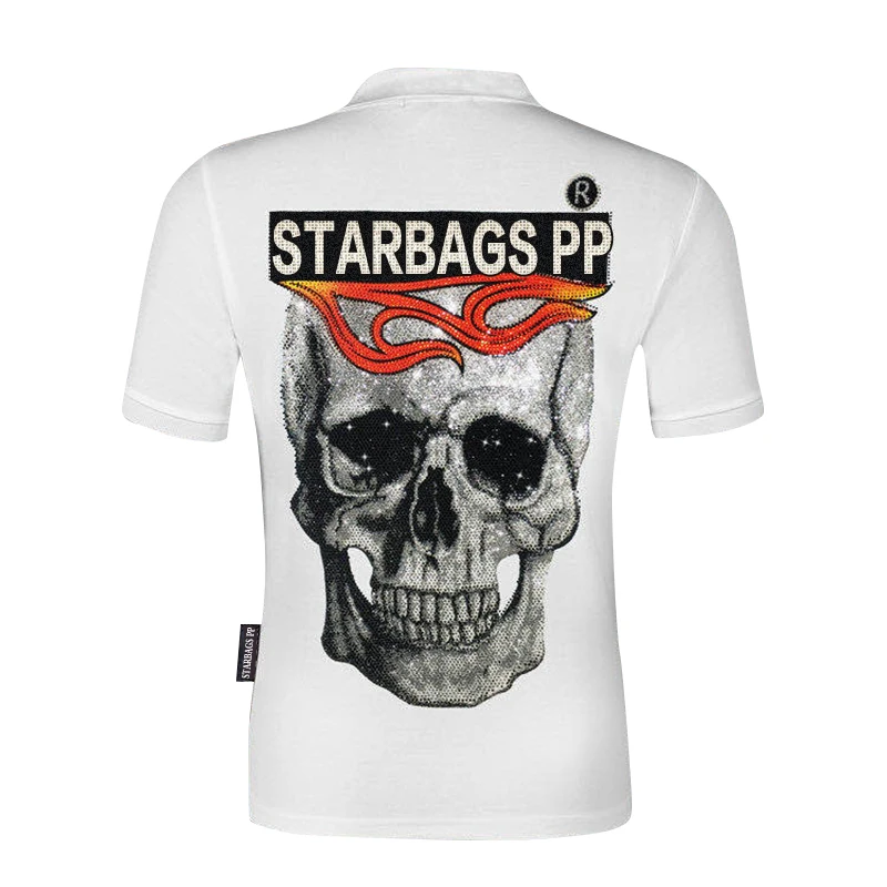 Starbags PP с логотипом skull рубашка Стиль Оригинальные цельные платья высокого