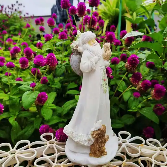 Lelktori Gyanta Piros Fehér Mikulás Kiegészítők Kültéri Kerti Park Bútorozási Dekoráció Erkélyüzlet Figurák Díszek - Image 4