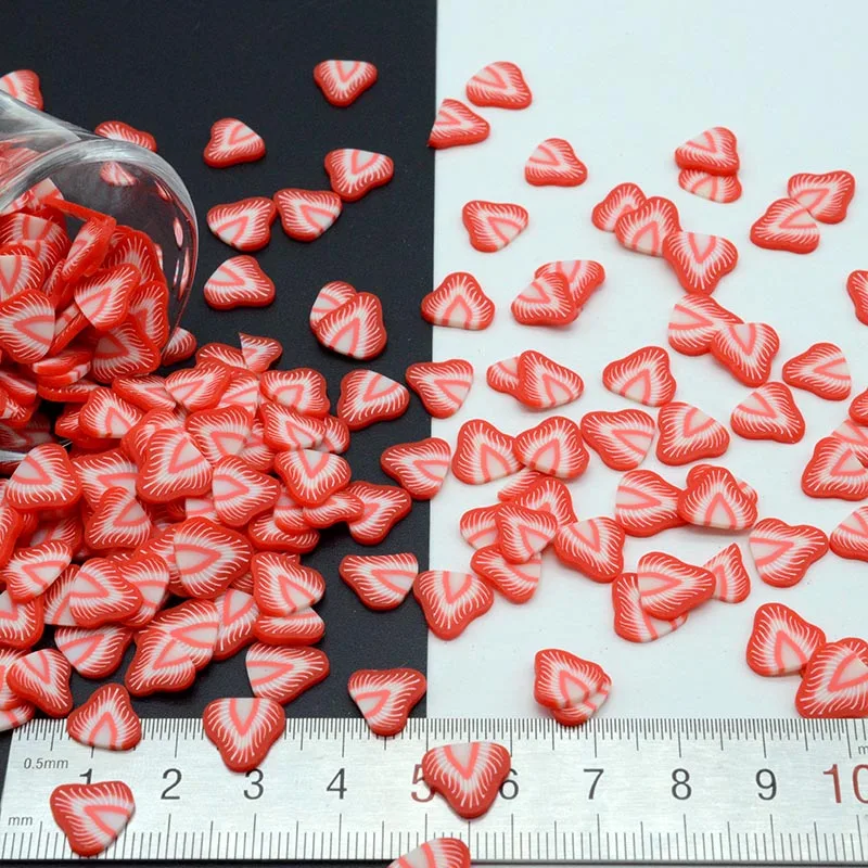100 г/лот Полимерная глина клубника разбрызгивает прекрасные конфетти для поделок