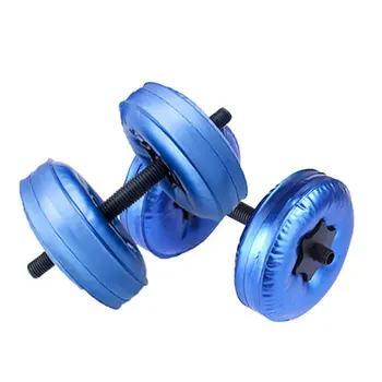 

2pcs PVC Sports Water Filled Dumbbell Indoor Gym Body Building Exercise Fitness Equipment Weightlifting Home Adjustable Barbells