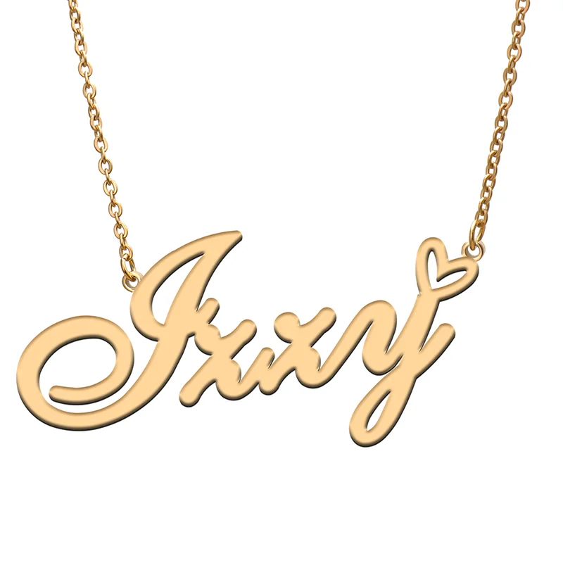 

Izzy Name Tag Necklace Personalized Pendant Jewelry Gifts for Mom Daughter Girl Friend Birthday Christmas Party Present