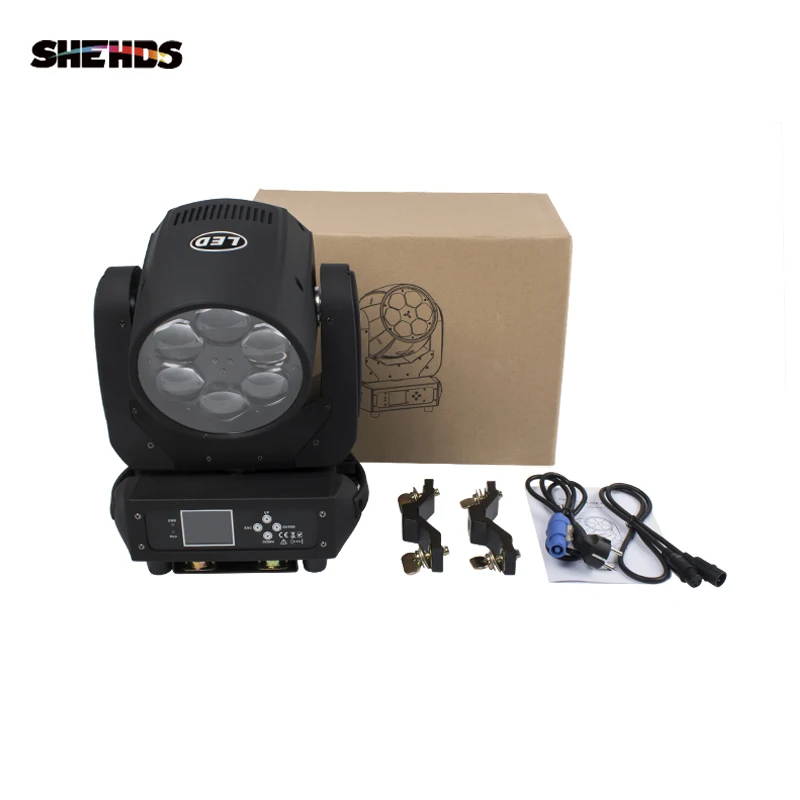 SHEHDS 6x40 Вт шесть пчелиный глаз движущаяся голова Led увеличение луча Wash RGBW 4in1Dmx управление для Dj диско сцены Свадебная вечеринка клуб эффект светильник