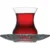 PASABAHCE Turkey Black Tea Cup & Saucer Sets Water Drop Cafe Bohea Teacup Espresso Coffee Tray Kit Термостойкий Стеклянный Стакан