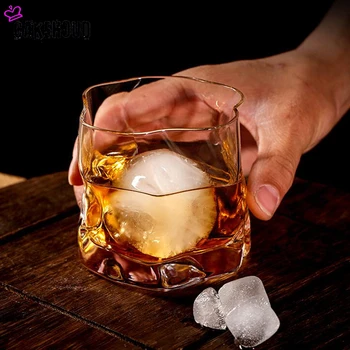 

CAKEHOUD 301-400ml Transparent Glass Wine Glass Whiskey Cocktail Beer Glass Thick Bottom Heat-resistant Home Party Tea Wine Cup