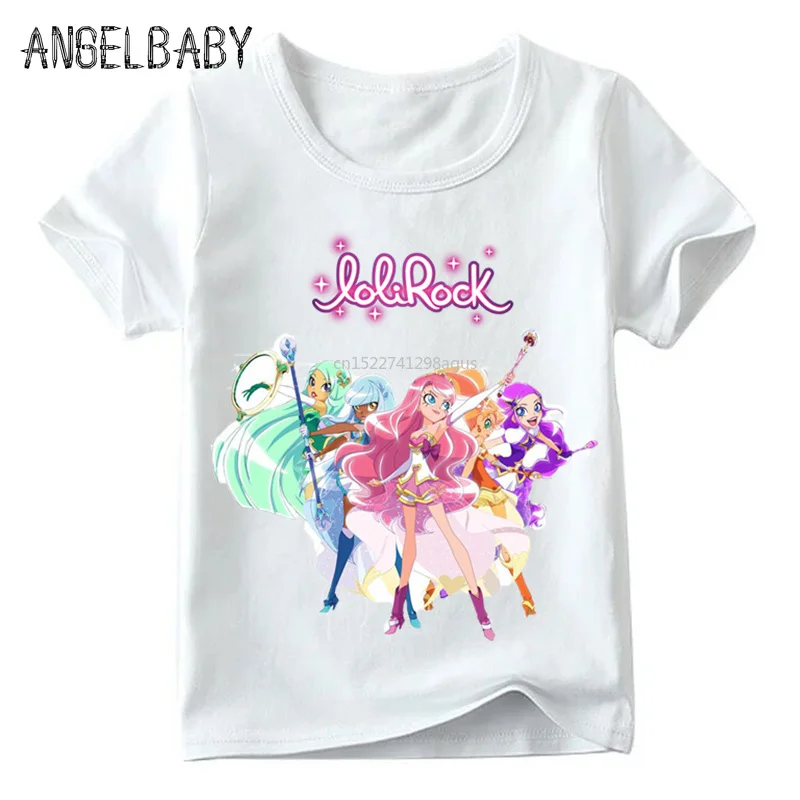 Children LoliRock Magical Girls Funny T shirt Summer Baby Cute Short Sleeve Tops Kids Casual T-shirt ooo5142 |