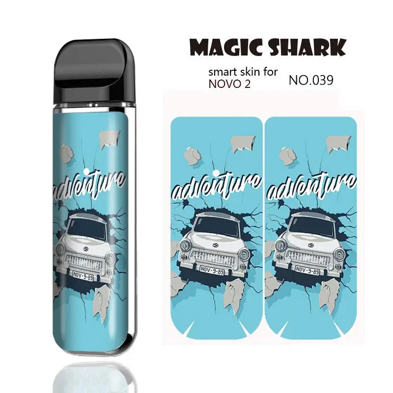 Magic Shark 2.5D стерео ПВХ FC Барселона Железный человек живопись наклейка со львом чехол пленка покрытие кожи для Smok Novo 2 021-039 - Цвет: 039