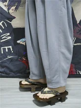 Summer Man Slipper Japanese Geta Wooden Clogs Flip Flops Home Slipper Anime Samurai Cosplay Shoes Thick Bottom Platform Sandals