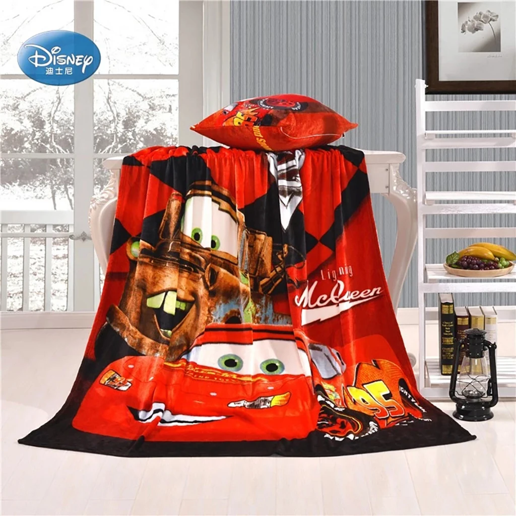 Disney Lightning Mc Queen Cars Blanket Throw 150*200CM Children's Kids Boys Cartoon Bedroom Decor Flannel Lightweight Bed Throws