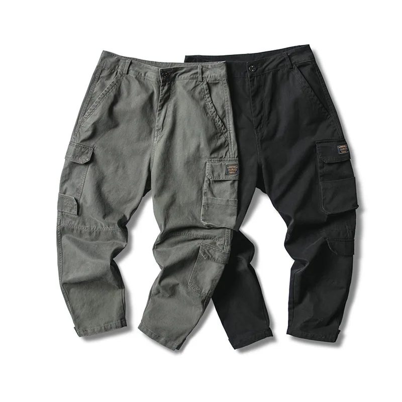 

2019 New Style American Velcro Bib Overall Men's Autumn And Winter Casual Pants Loose Beam Leg Harem Pants Sub-MEN'S Trousers