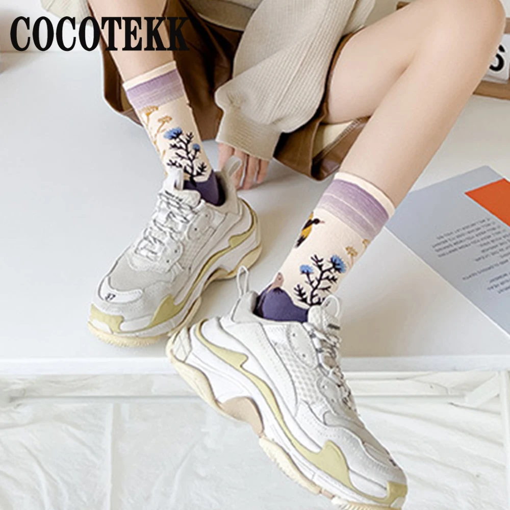 walking socks womens Hot Sale Men Women Fashion Harajuku Creative Personality Socks New Combed Cotton Fashion Funny Happy Socks Trend Street Dropship comfort women socks