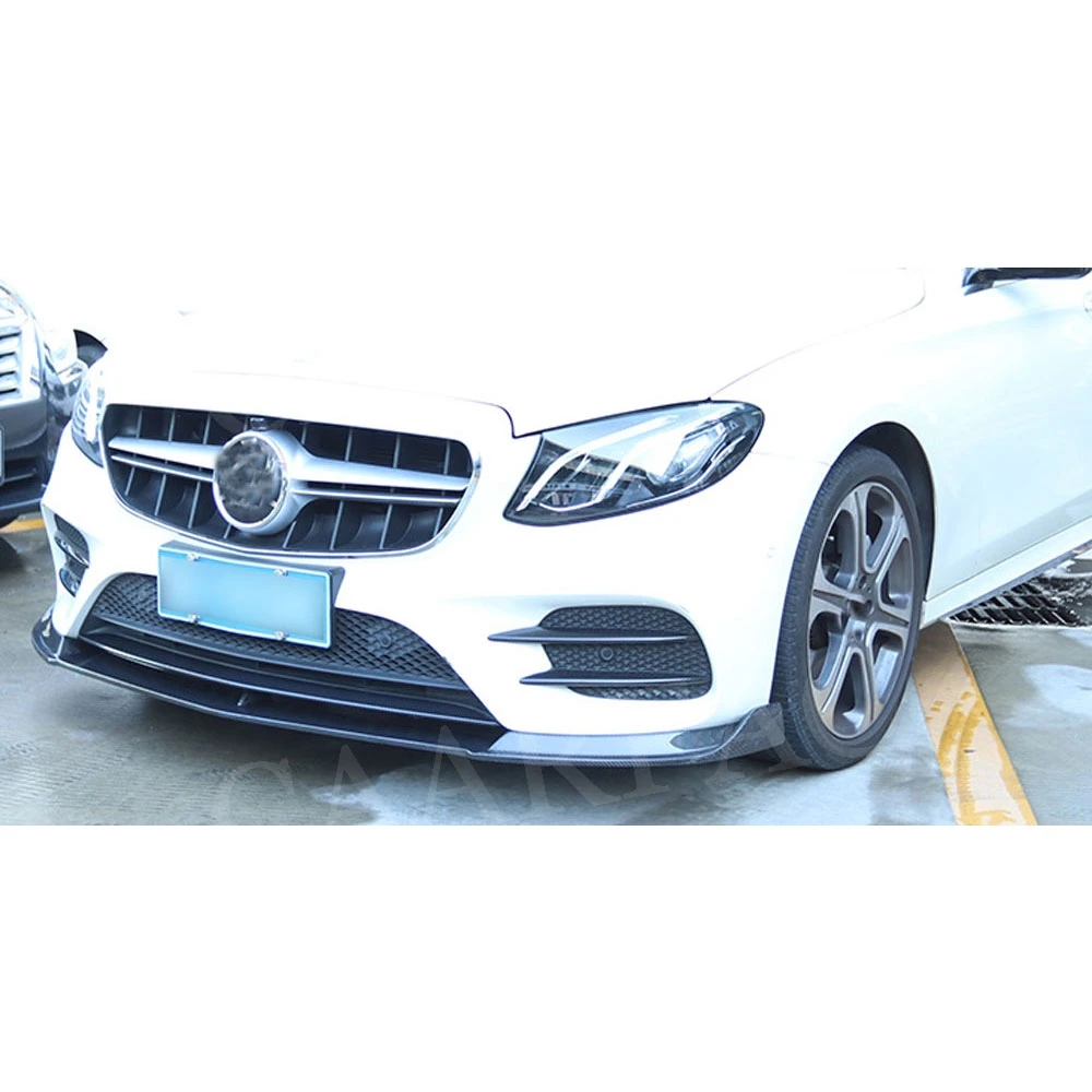 Для Benz W213 Sport E class E200 E260 E300 2016 2019 передний бампер из углеродного волокна спойлер