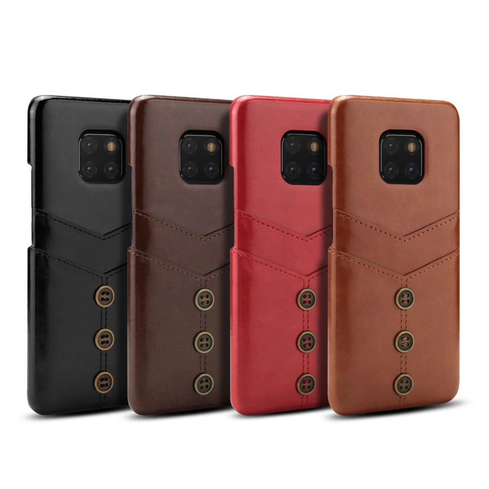 Ультра тонкий кожаный чехол в стиле ретро для huawei Mate20 Pro, роскошный чехол из искусственной кожи с отделениями для карт, чехол на заднюю панель, Новое поступление