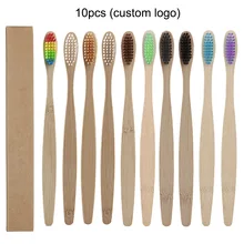 10 шт. натуральный бамбук портативная мягкая Экологичная зубная щётка инструменты для чистки полости рта зубная щетка уход за полостью рта
