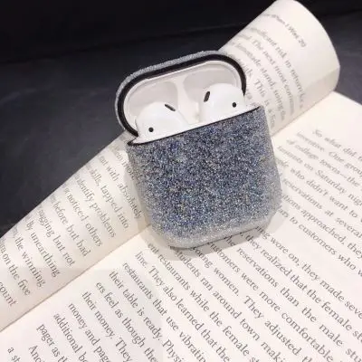 1 шт. блестящий чехол с блестками для Airpods, беспроводные Bluetooth наушники, аксессуары для AirPods, 1 2 гарнитура, Кристальный чехол