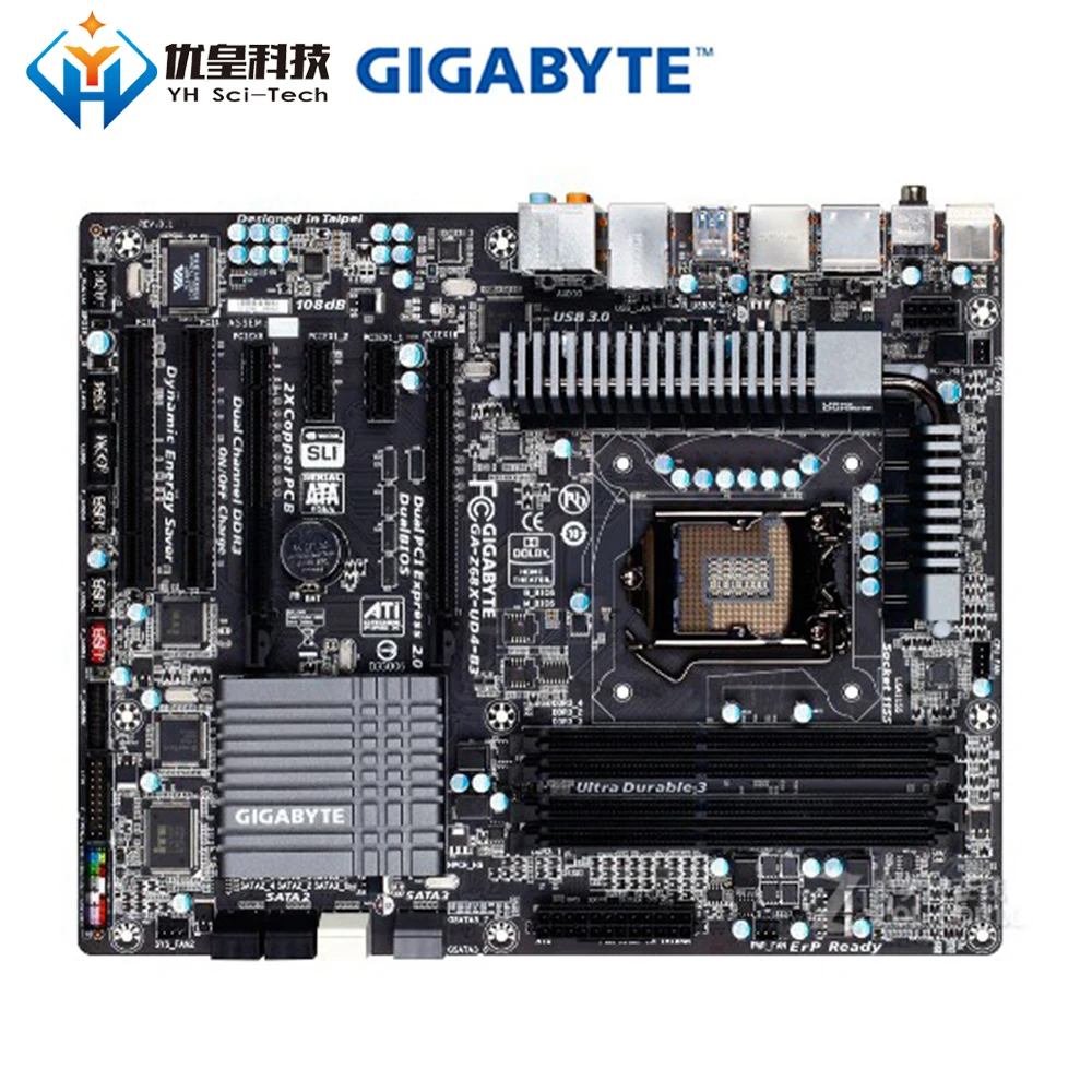 Оригинальная б/у настольная Материнская плата Gigabyte GA-Z68X-UD4-B3 Z68 розетка LGA 1155 Core i7/i5/i3/Pentium/Celeron DDR3 32G ATX