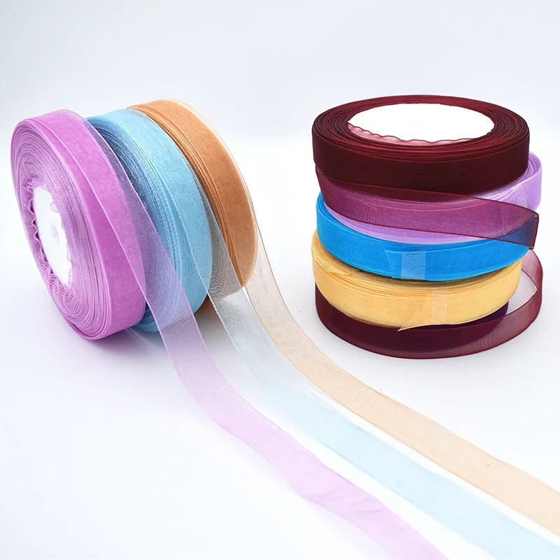 50yards 10mm Organza Ribbon for Handmade Bow Craft Wedding Christmas Decoration DIY Card Gift Wrapping organza ribbon,ribbon decoration,ribbon supplies,christmas ribbon,wrapping ribbon