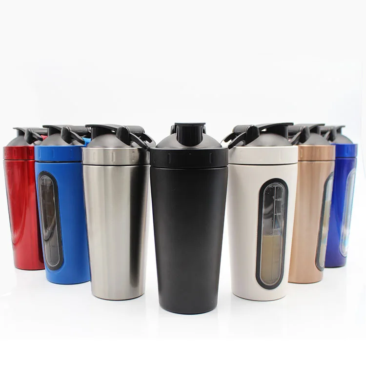 

2019 Hot Selling 700ml Large Capacity Minimalist Single Layer Stainless Steel Protein Powder Milk Shake Shake Cup 304 Steel Spec