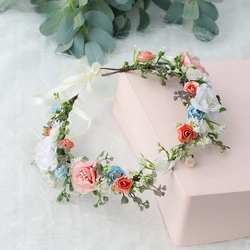 Rose Garland Headwear Colorful Headband wedding accessories hair bride