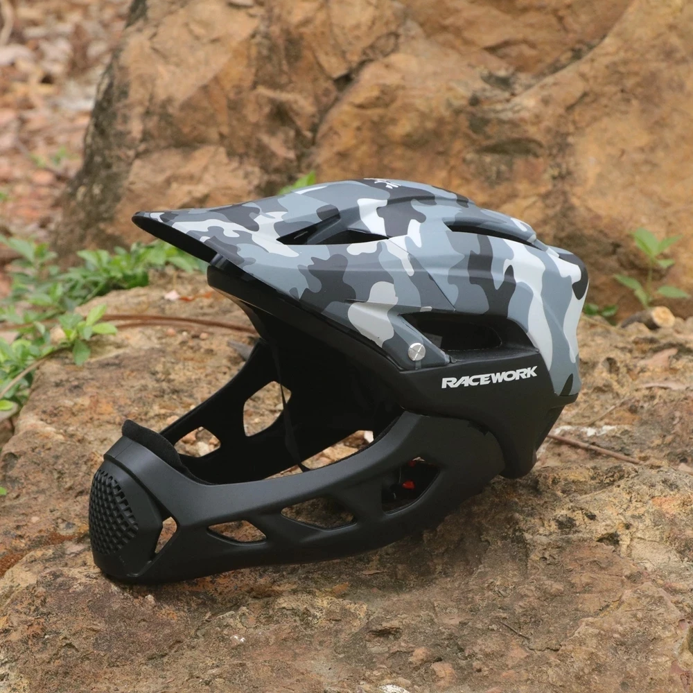 Losjes afbetalen Aan de overkant Full Face Mountain Integral Bicycle Helmet | Racework Cycling Helmet  Integral - Bicycle Helmet - Aliexpress