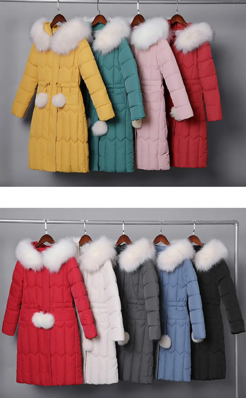 Plus size winter coat women padded cotton hooded women long jacket outwear slim white warm vintage female parka new 2019 DR1195 (8)