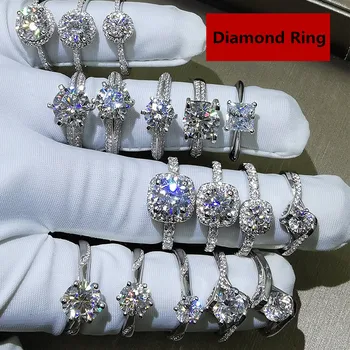 CC Trendy Jewelry S925 Rings For Women Cubic Zirconia Charms Bridal Wedding Engagement White Gold Color Ring Drop Shipping