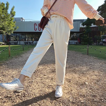 

MISHOW 2020 Spring Pencil Pants Female Slim Solid Ankle Length Pantalones Casual High Waist Pencil Trousers Women MX20A2143