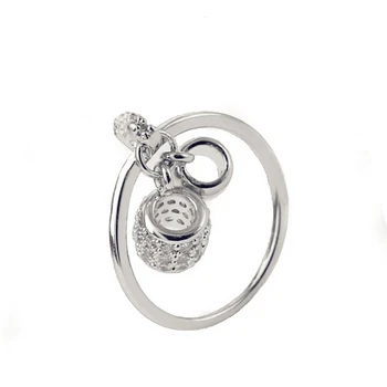 

S925 Sterling Silver Women's Ring Luxury Classic Boutique Jewelry Smart Transfer Beads Inlaid Zircon Bracelet