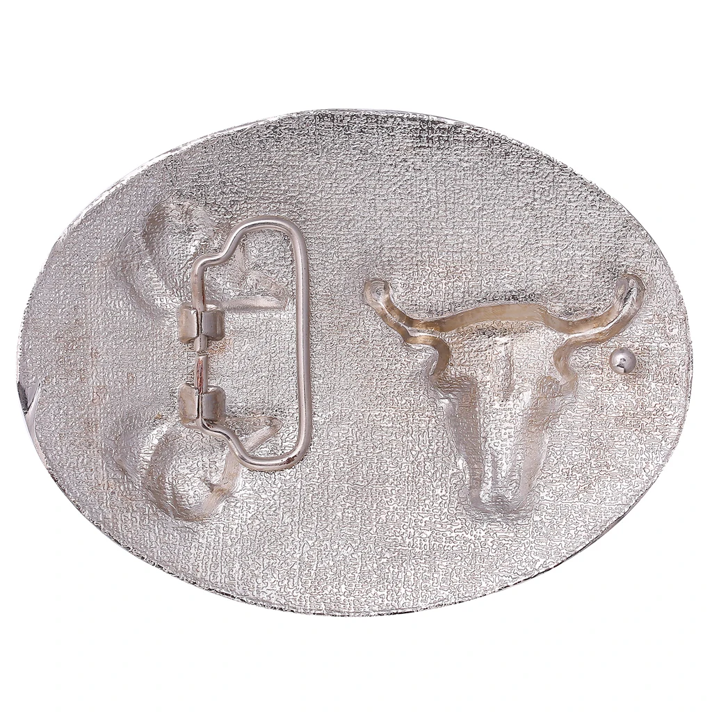 Retro Gem Belt Buckle Indian Tribal Bull Head Rodeo Cowboy Belt Clamp Parts