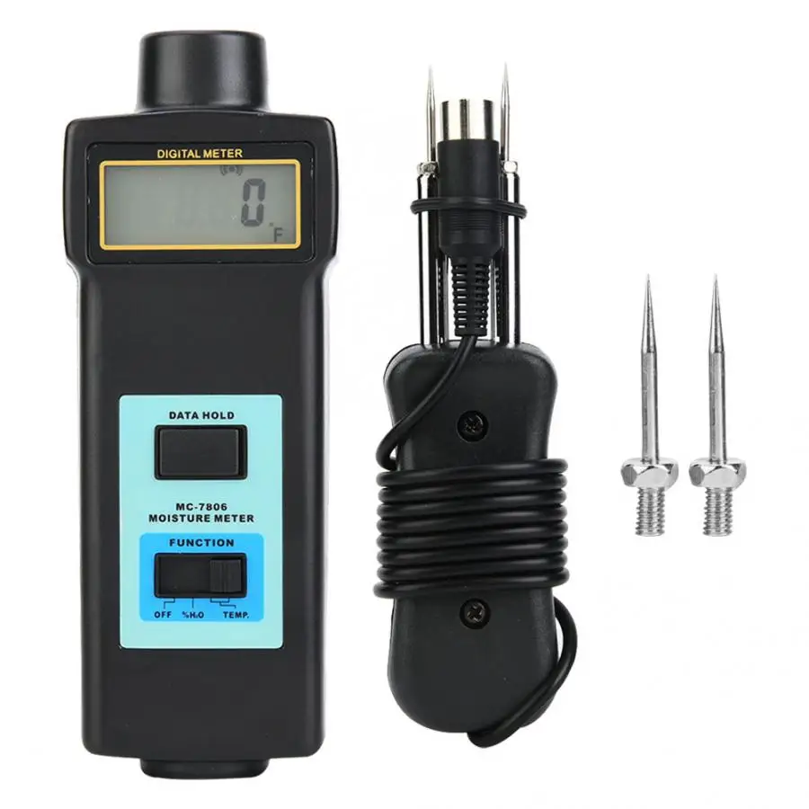Moisture Tester Digital LCD Handhold Wood Moisture Meter Damp Detector Hygrometer Tester Sensor Moisture Detector