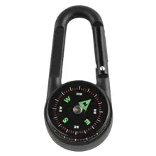 Открытый карабин выживания компас термометр портативный крючок из цинкового сплава акриловое зеркальное покрытие двухсторонние компасы