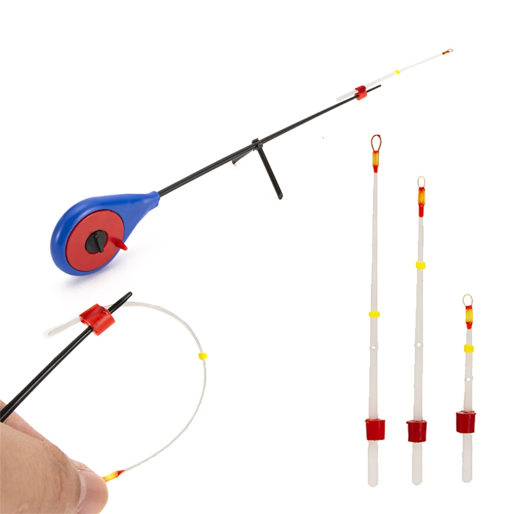 10 Pieces Mini Winter Ice Fishing Rod For Stream Ocean Beach Fishing Fishing Tools 
