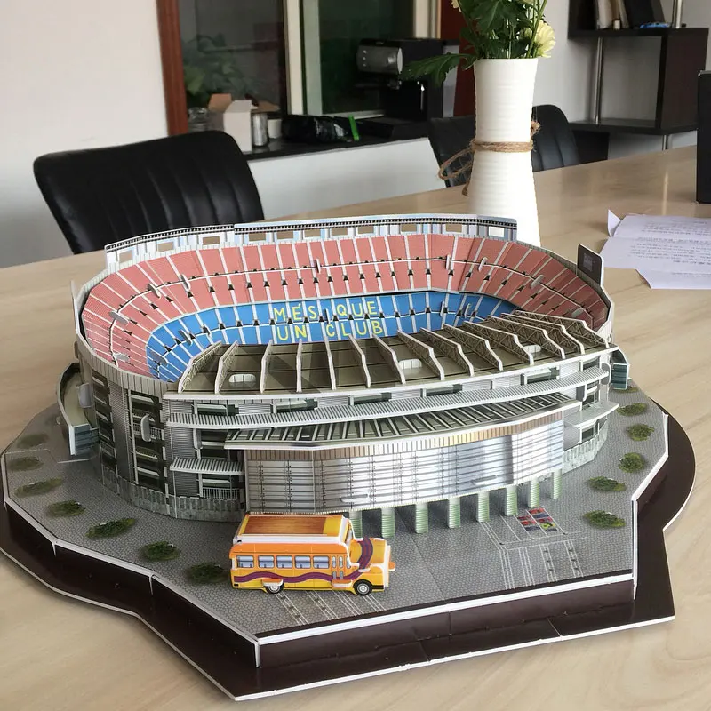 

Paper Stereo 3D Puzzle Stadium Model Building Kits DIY Assembling Football Architecture Kid's Intelligent Toy Birthday Gift