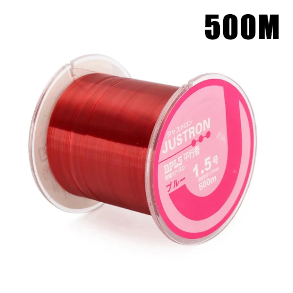 Red 500M Новая низкая цена, 500 м сильный качество нейлон Рыбалка леска 2LB 4LB 6LB 8LB 10LB 12LB 16LB 20LB 25LB 30LB 35LB - Цвет: Red 500M