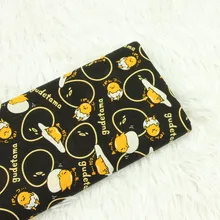 Полуметр простой тонкий хлопок ткань легкий жесткий милый яичный принт ручной работы DIY одежды материал хлопок B518