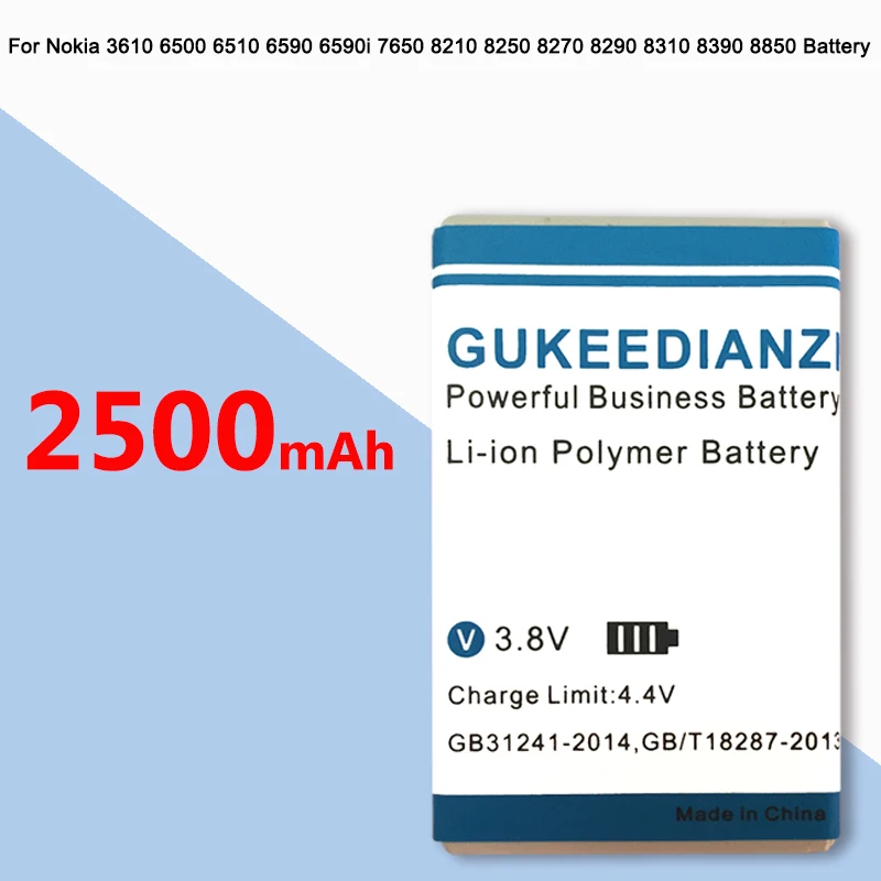 Аккумулятор GUKEEDIANZI 3610 BLB2 мобильный телефон для Nokia 5210 6510 6500 6590 7650 6590i 8210 8250 8270 8290 8310
