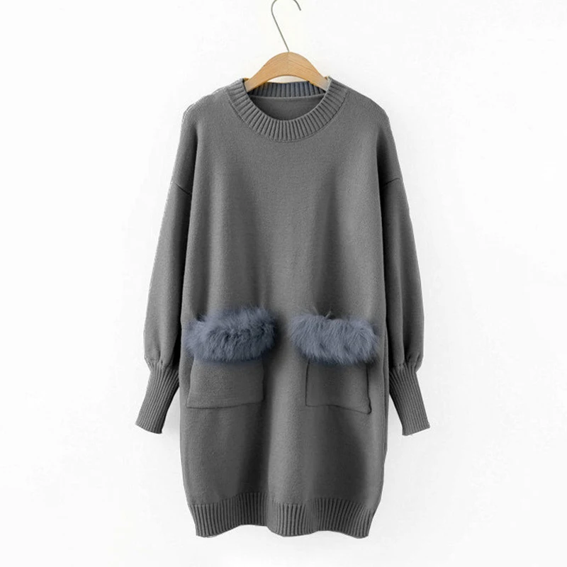 Women Knitted Long Sweater Solid Black Yellow Female Pullover High Quality Femme Sweaters