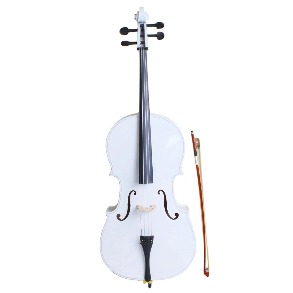 4/4 Hout Wit Cello met Cello Zak Boog Rosin Bridge String Muziekinstrument Cello Kit voor Leerlingen Beginners-ONS voorraad 4/4 Hout Wit Cello met Cello Zak Boog Rosin Bridge String Muziekinstrument Cello Kit voor Leerlingen Beginners-ONS voorraad