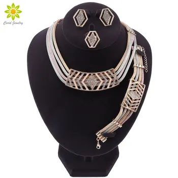 

Exquisite Dubai MultiColor Necklace Earrings Bracelet Ring Set Luxury Nigerian Woman Wedding Fashion African Beads Jewelry Set