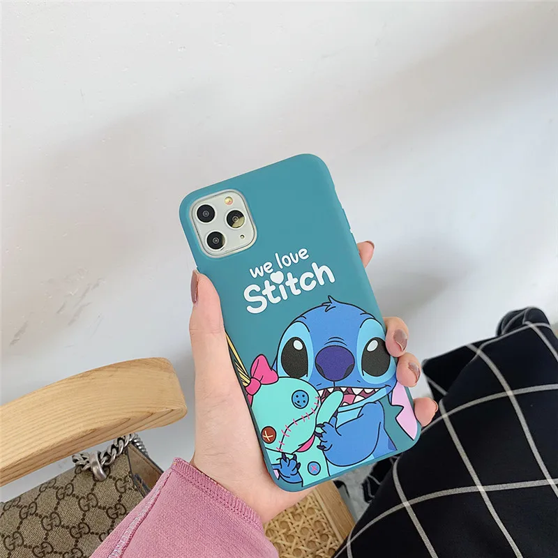 Милый мультяшный живой Ститч чехол для телефона для iPhone 11 Pro MAX X XS MAX XR 6 6s 7 8 Plus чехол карамельный Мягкий ТПУ силиконовый чехол
