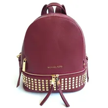 Новинка, сумка через плечо из искусственной Litchi кожи, женская сумка с заклепками, женский рюкзак